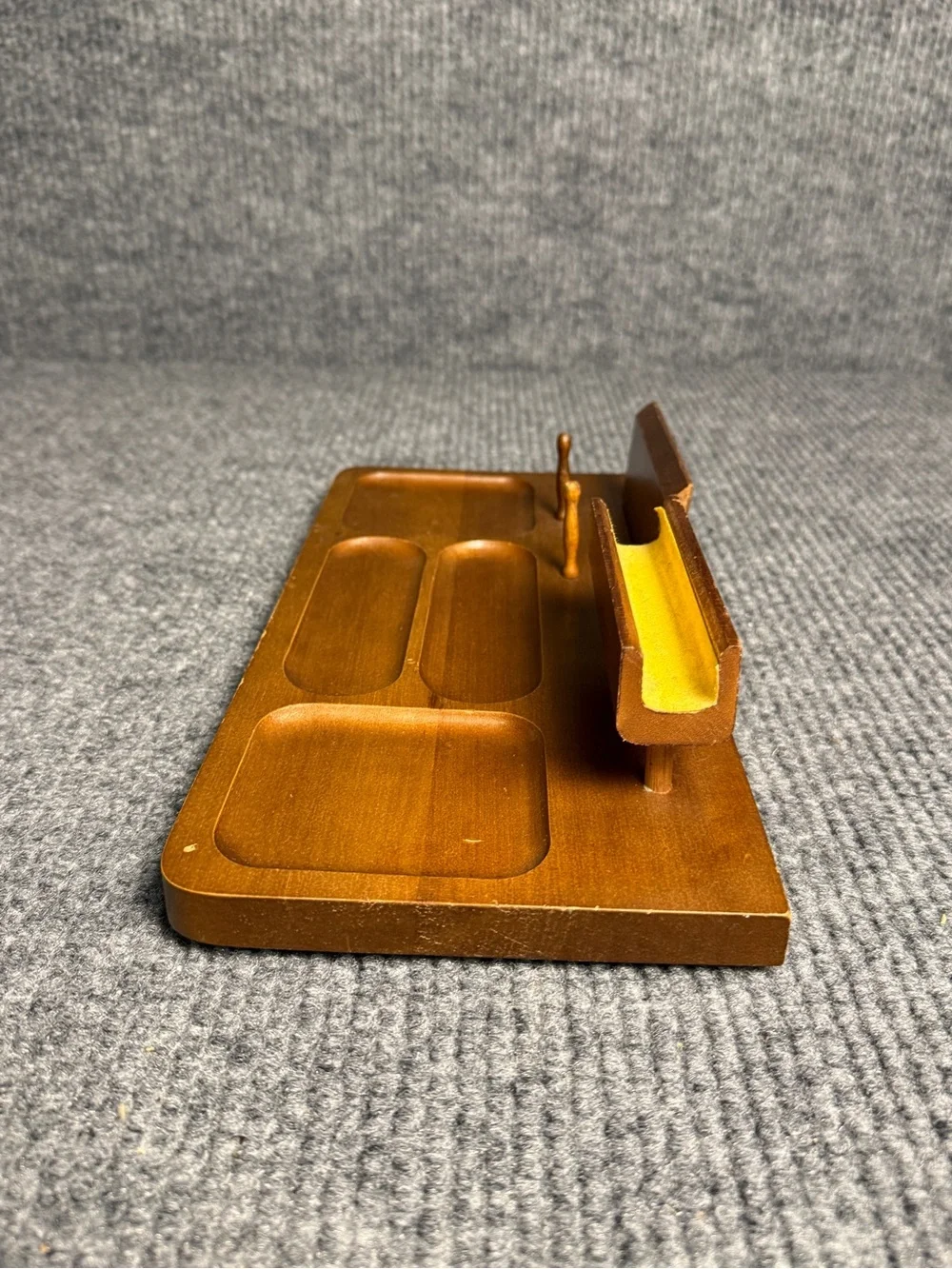 Vintage Mid-Century Wooden Valet Tray, Dresser, or Desk Organizer Tray